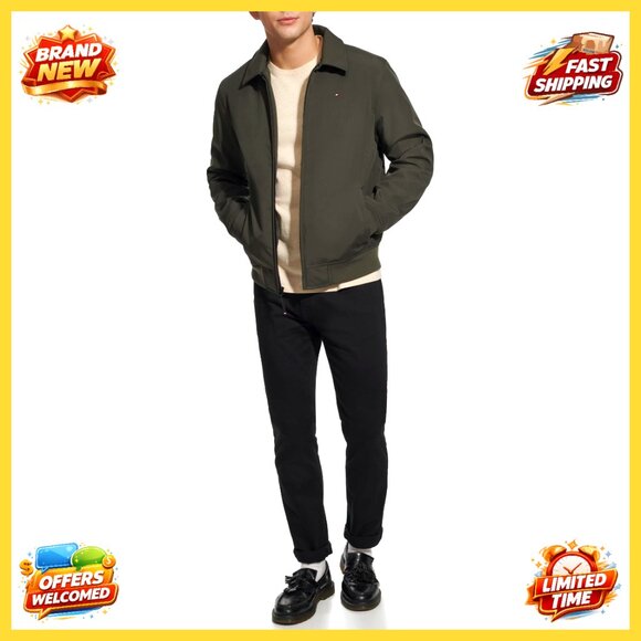 Lightweight Varsity Bomber Jacket Water Resistant Classic Preppy Style